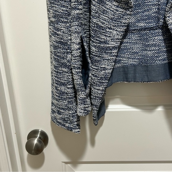 C B est 1962 women’s size 1X jacket. Blue & white Open Front Cardigan. - Picture 5 of 9